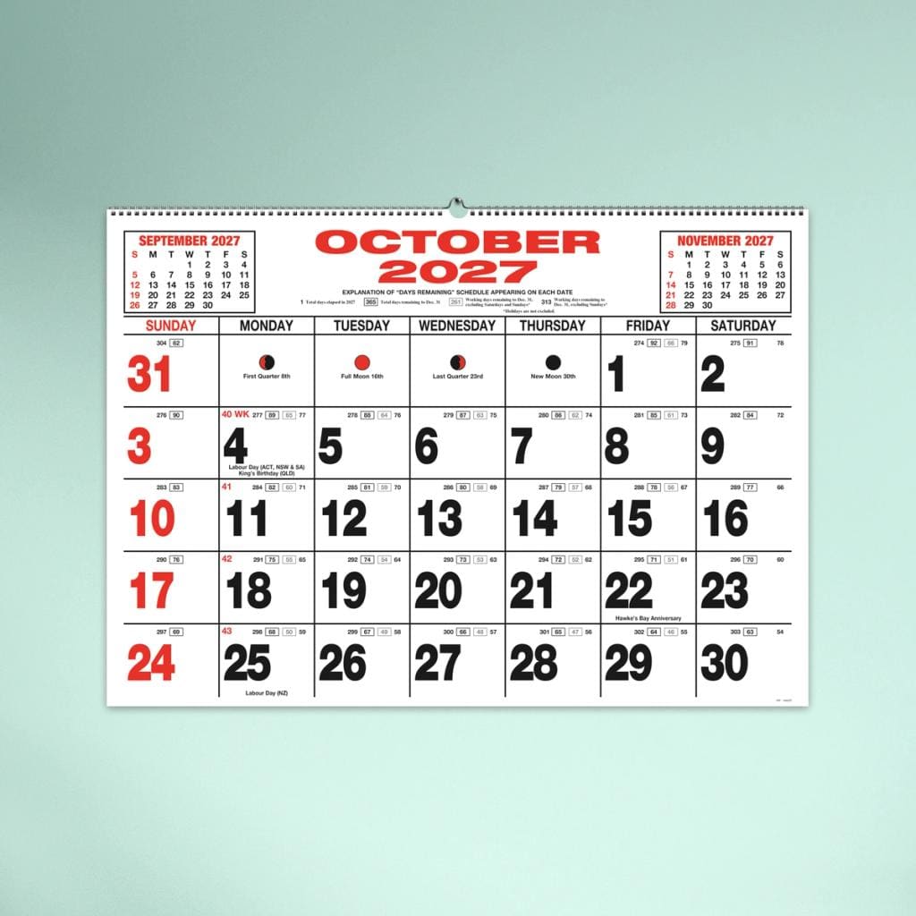 King Size Wall Calendar