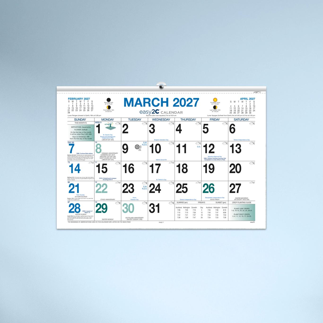 Easy2C Calendar Pad