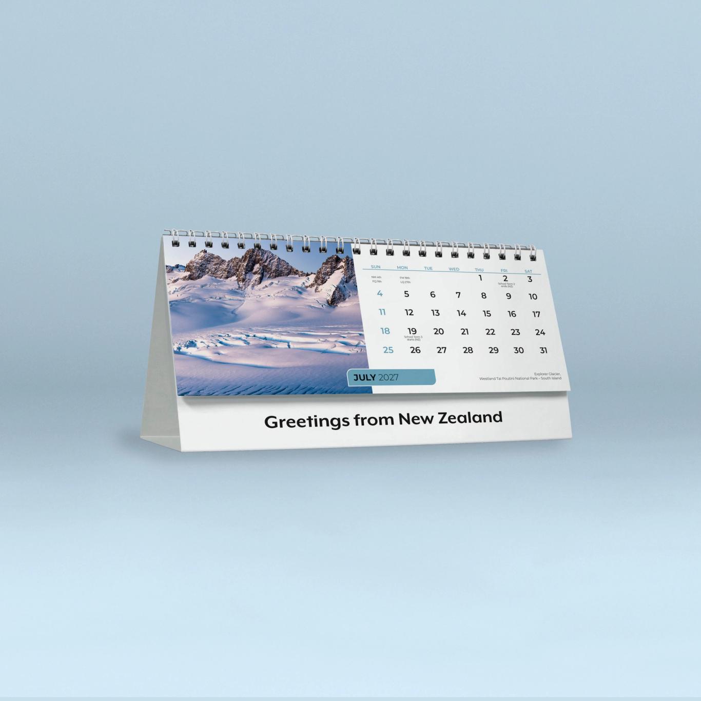 NZ Greetings Desk Calendar