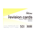 Silvine Tinted Revision Cards 6mm Ruled 152x102mm 50 Cards Yellow