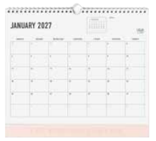 Letts of London Wall Calendar Conscious 300x270mm Rosewater 2027