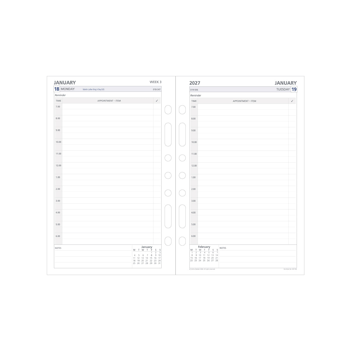 Dayplanner Desk Refill 2027