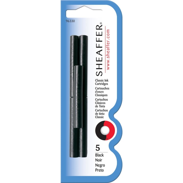 Sheaffer Skrip Fountain Pen Ink Cartridges Black 5 Pack