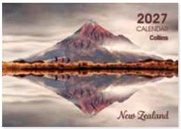 Collins Wall Calendar A4 NZ Landscapes 2027