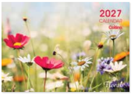 Collins Wall Calendar A4 NZ Floral 2027
