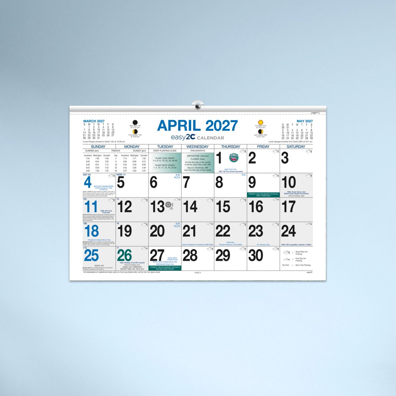 Easy2C Calendar Pad