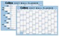 Collins Wallplanner Large 700 X 990mm Unlaminated Blue 2027