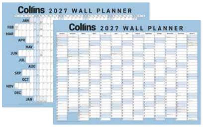 Collins Wallplanner Large Laminated 700x990mm 2027