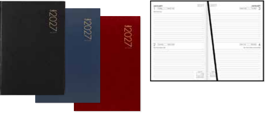 Collins Diary A52 Black 2027
