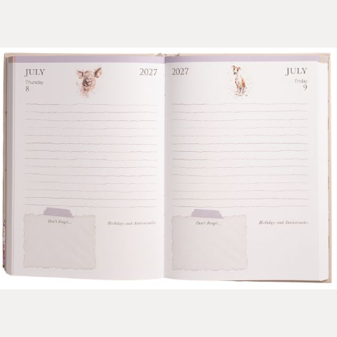 2027 WRENDALE DESK DIARY: HIGHLAND COWS