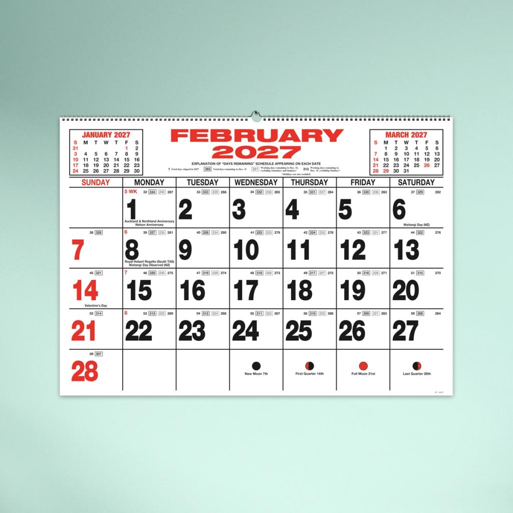 King Size Wall Calendar