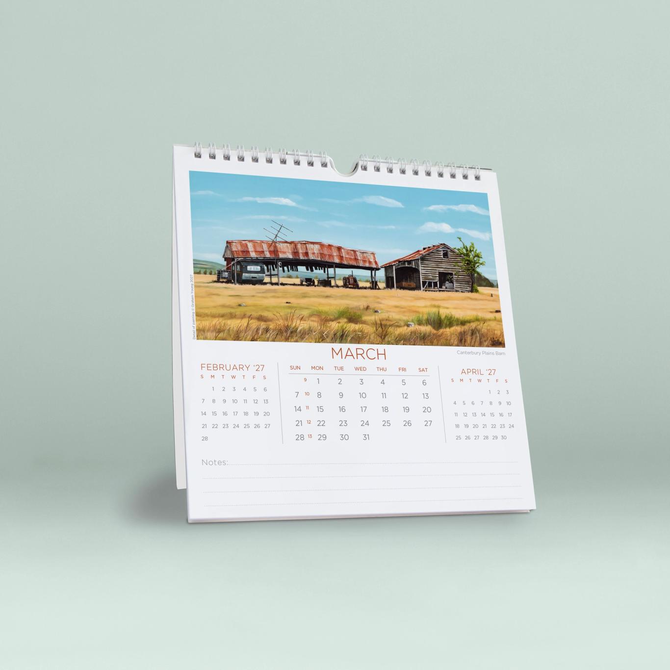 Art of Graham Young Wall/Desk Calendar