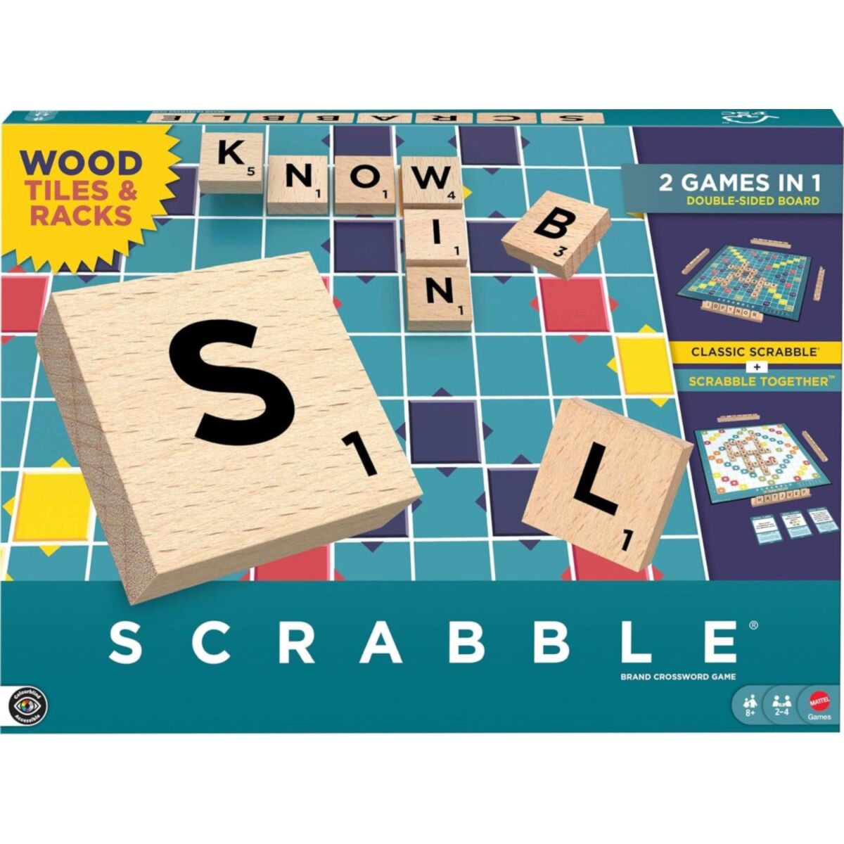 Scrabble Core Wood Board Game JGR61