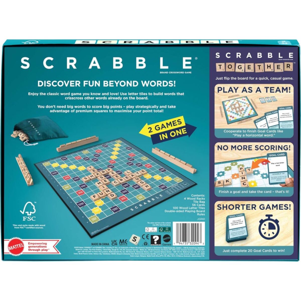 Scrabble Core Wood Board Game JGR61