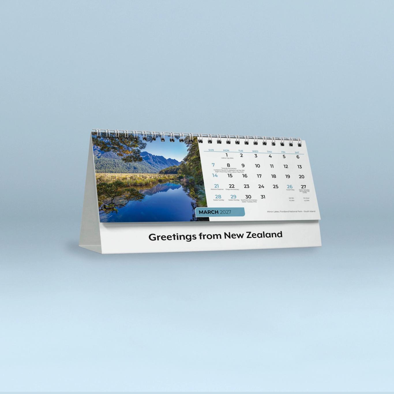 NZ Greetings Desk Calendar