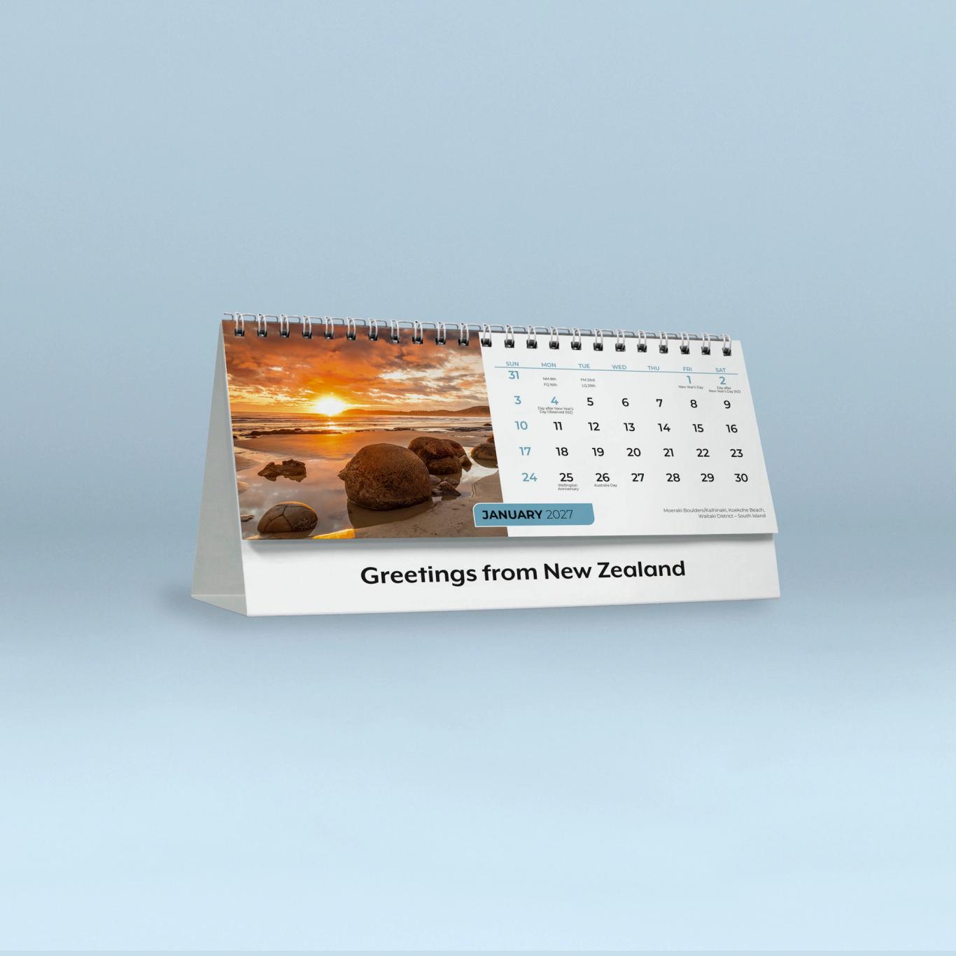 NZ Greetings Desk Calendar