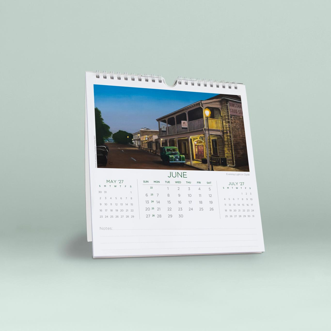 Art of Graham Young Wall/Desk Calendar
