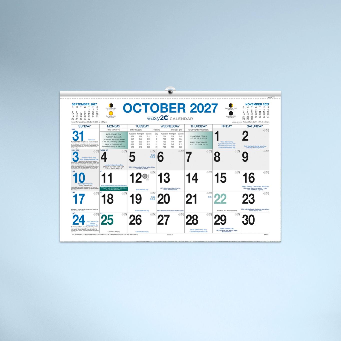 Easy2C Calendar Pad