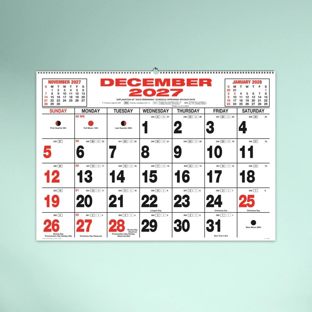 King Size Wall Calendar