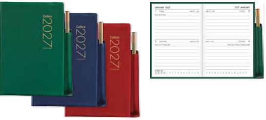 Collins Diary A72PP Red With Pencil 2027