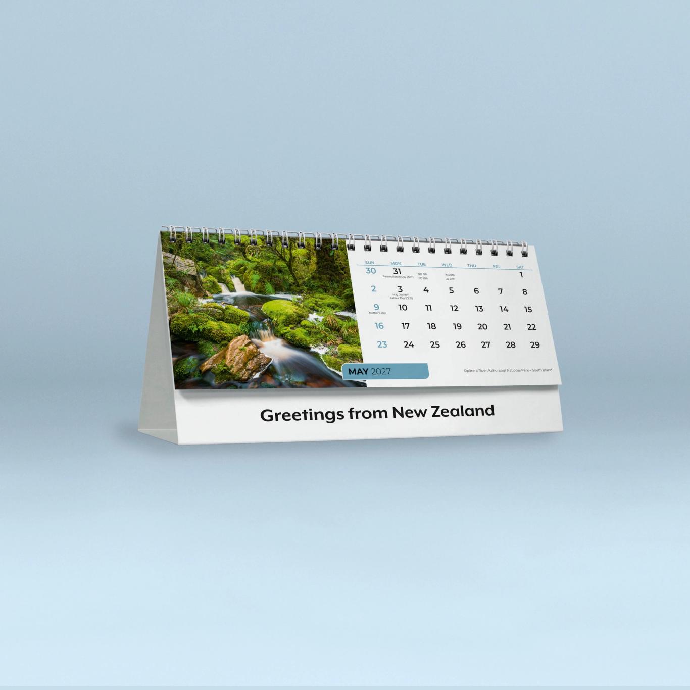 NZ Greetings Desk Calendar