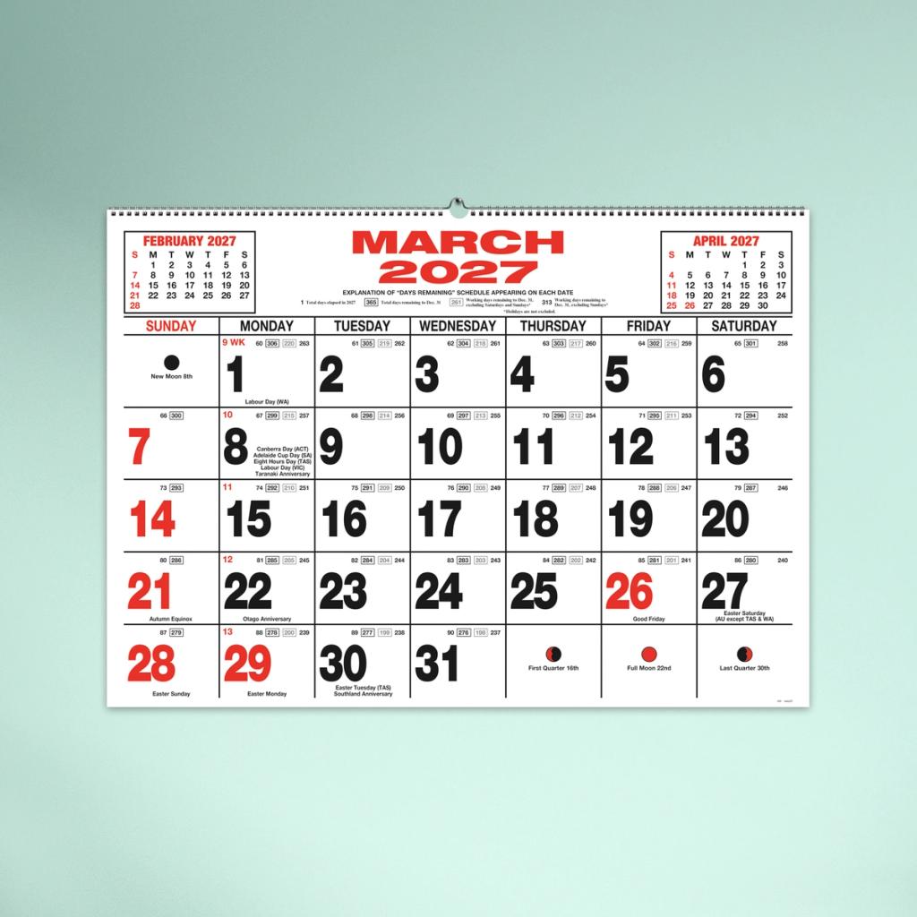 King Size Wall Calendar