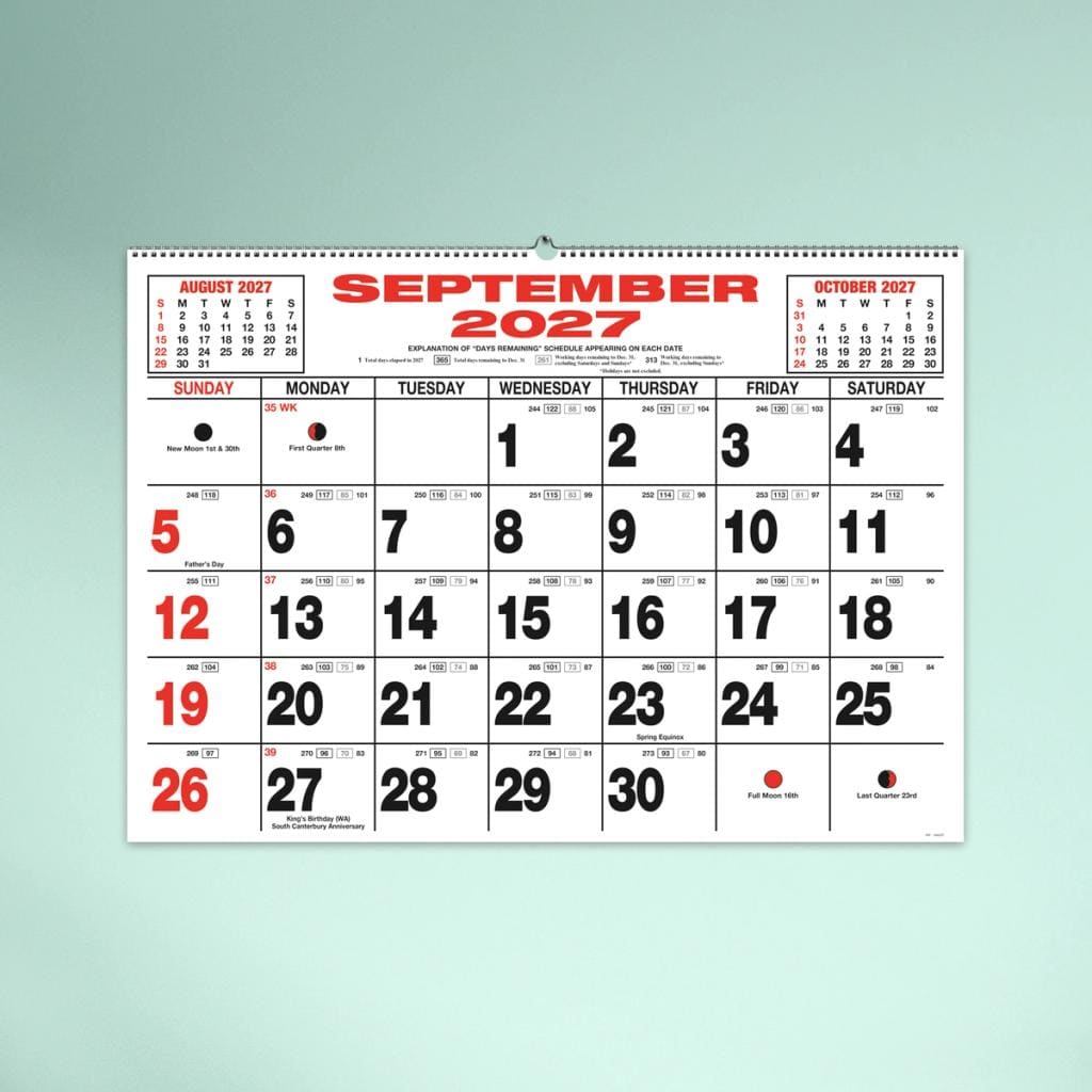 King Size Wall Calendar