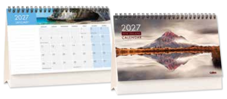 Collins Calendar Flip Over Desk NZ Pictorial 210x150mm 2027