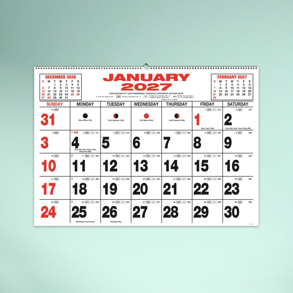 King Size Wall Calendar