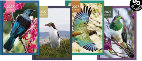 Collins Diary A51 NZ Birds Day to Page 2027