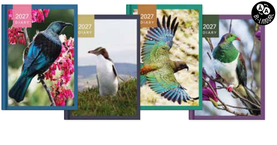 Collins Diary A53 NZ Birds Week to View 2027