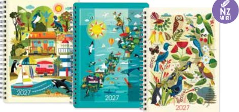 Collins Diary A53 Kiwi Vibe Wiro PP With Note Pad 2027