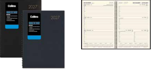 Collins Diary Boston A53 Week To View Diary Navy Wiro 2027