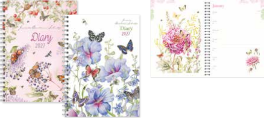 Collins Diary J. Brinkman Flower Series 230x167MM Wiro Week To View 2027