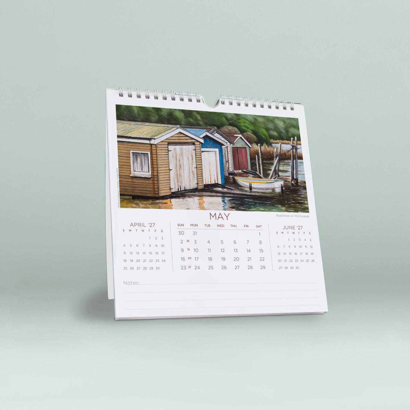 Art of Graham Young Wall/Desk Calendar