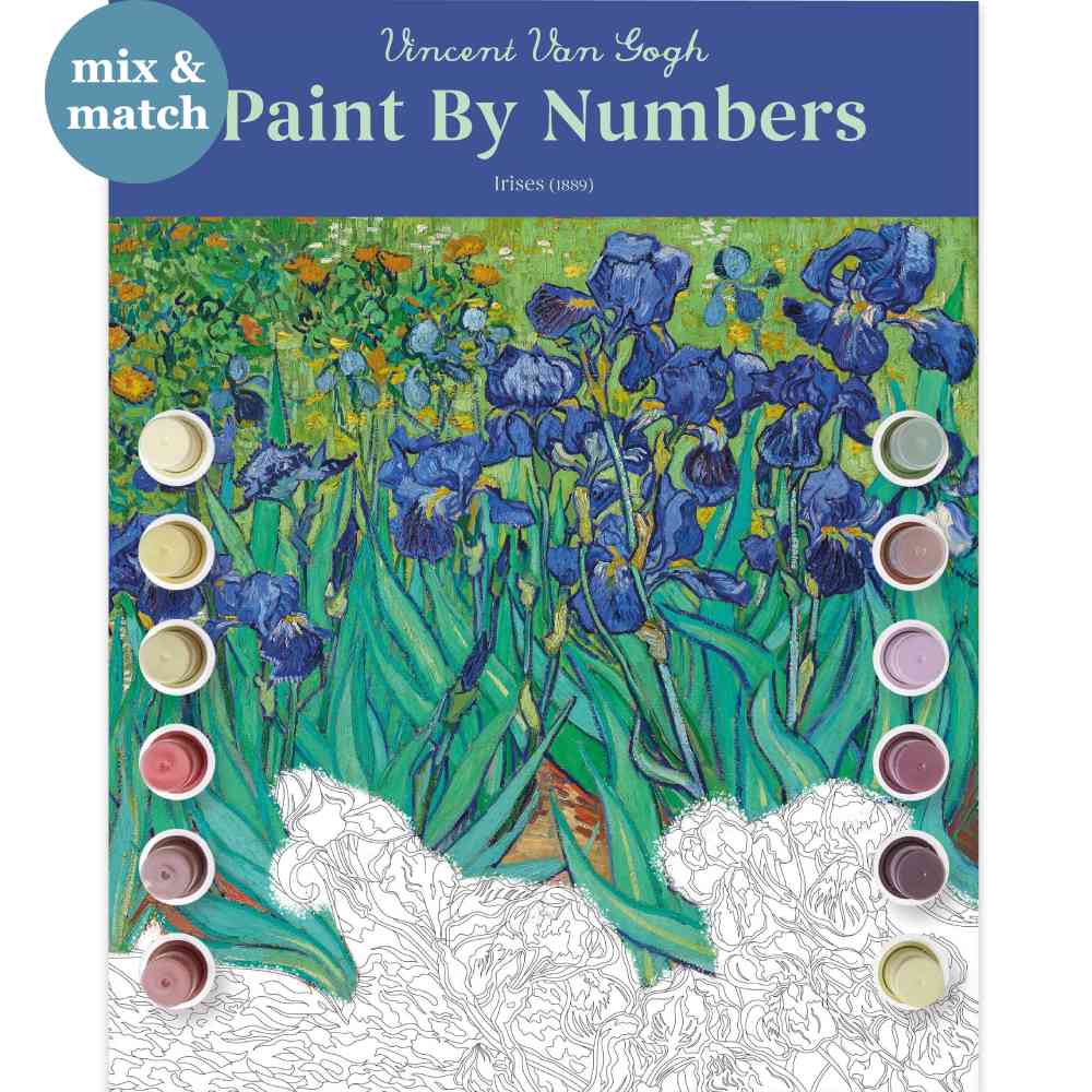 Irises A3 Envelope Paint by Numbers Kit