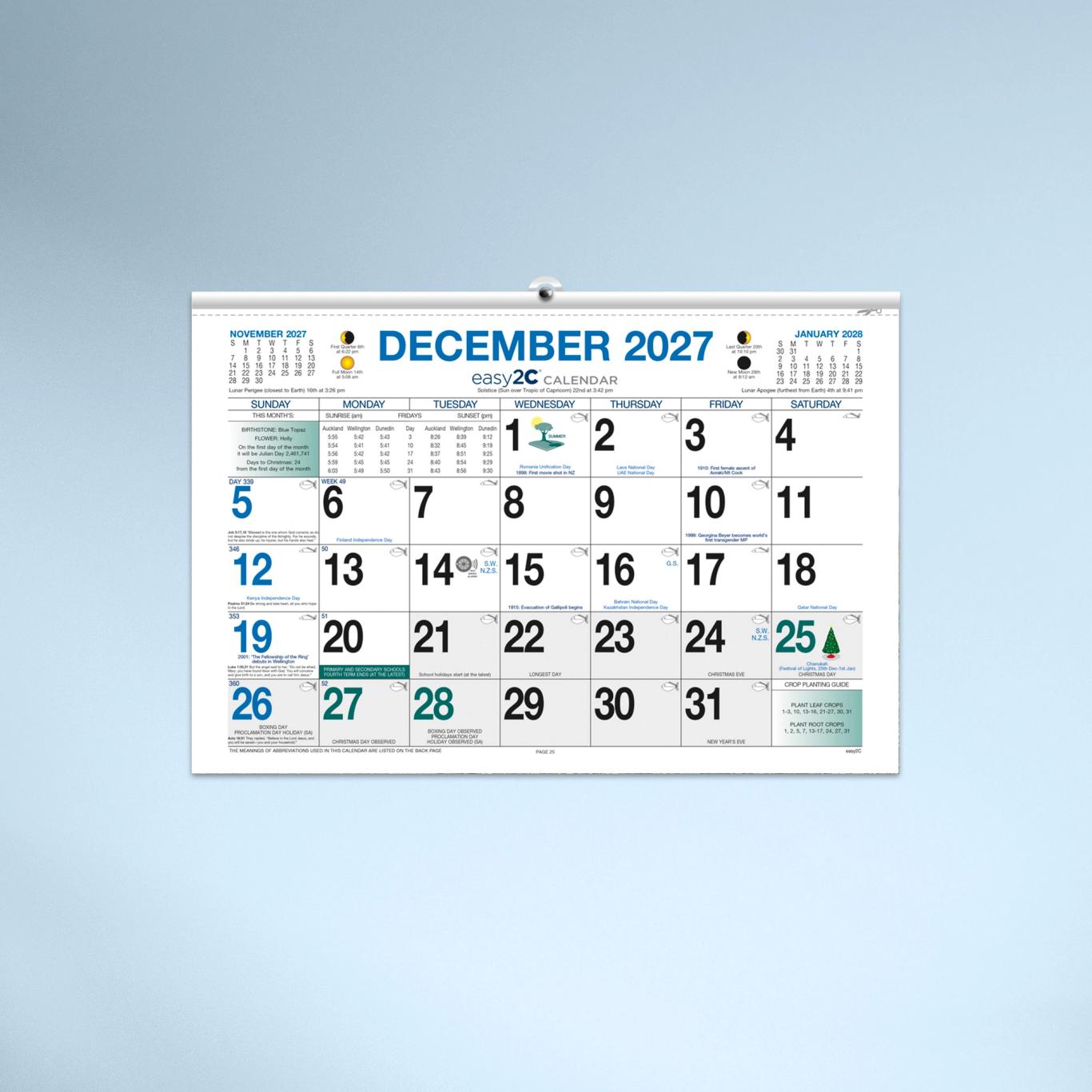 Easy2C Calendar Pad