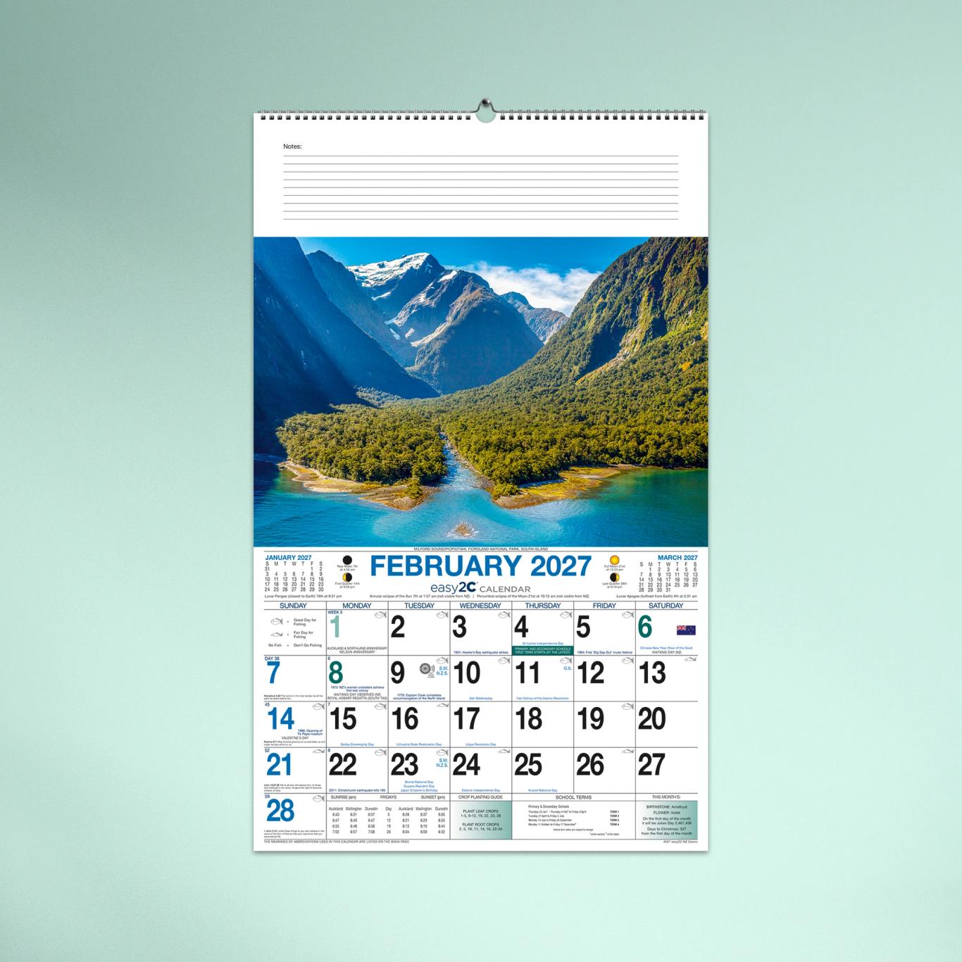 NZ Scenic Wall Calendar
