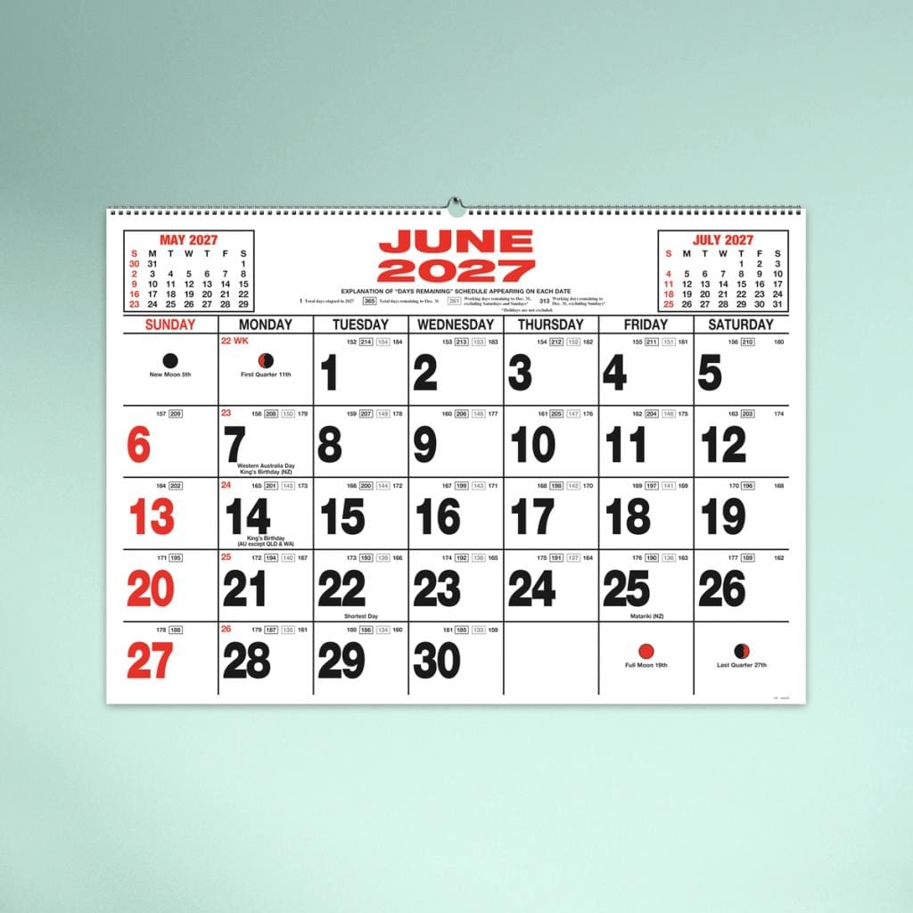 King Size Wall Calendar