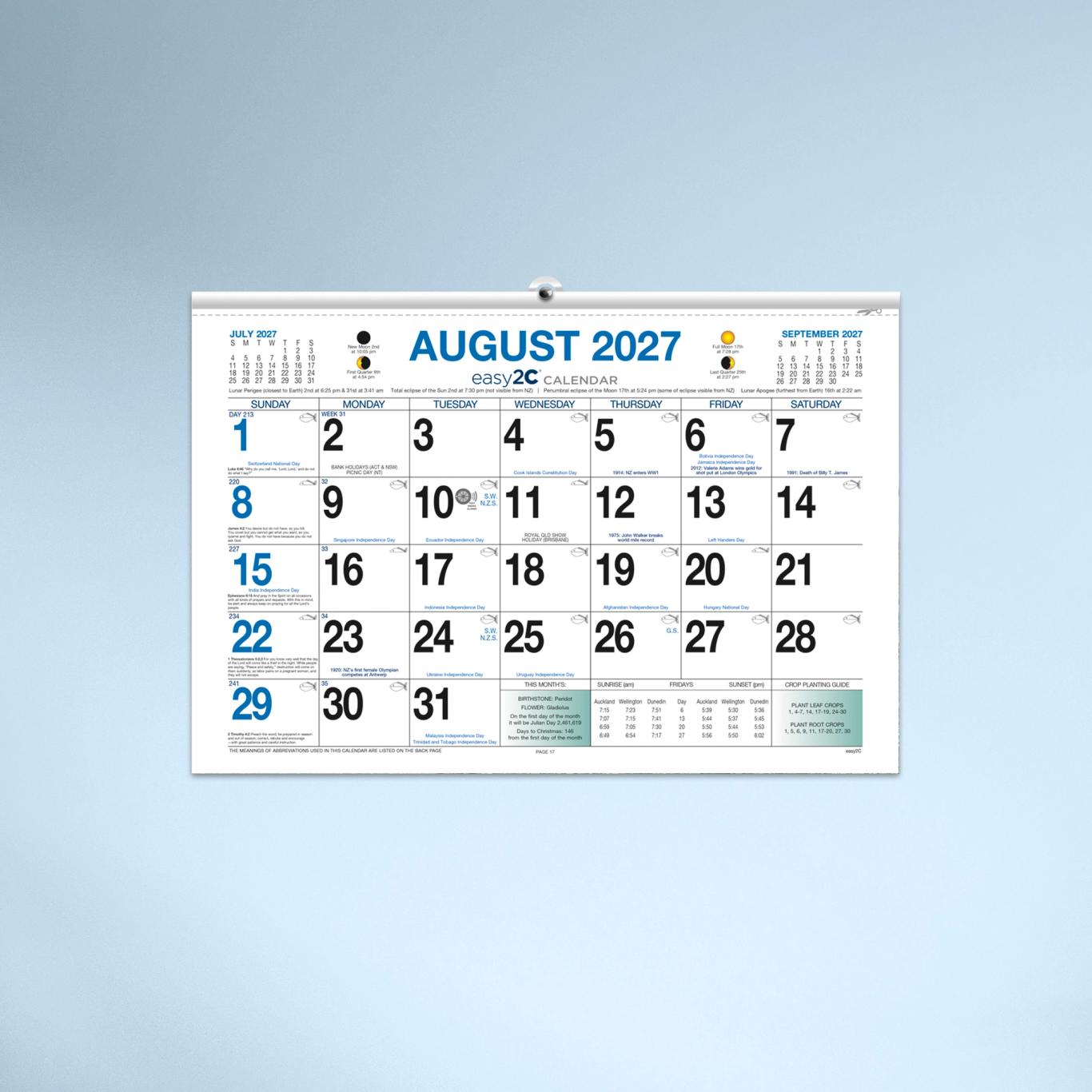 Easy2C Calendar Pad