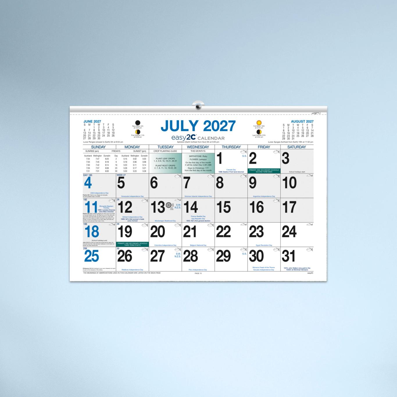 Easy2C Calendar Pad
