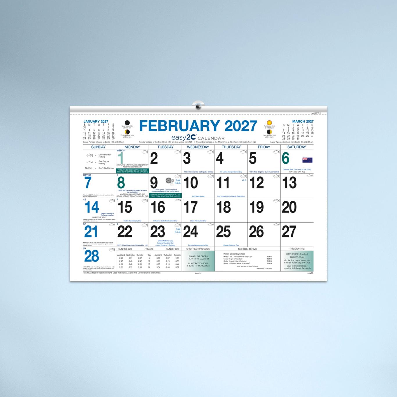 Easy2C Calendar Pad
