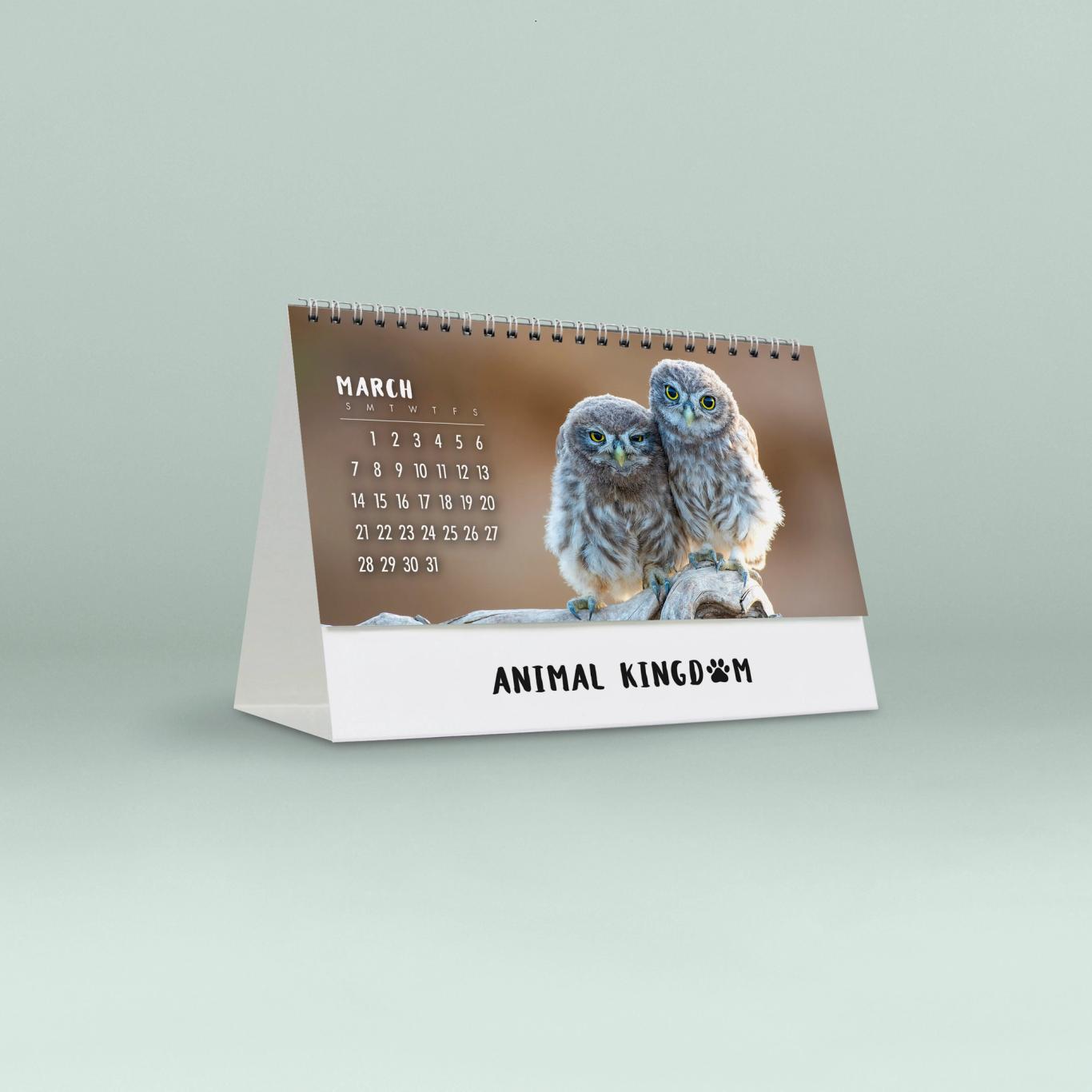 Animal Kingdom Desk Calendar
