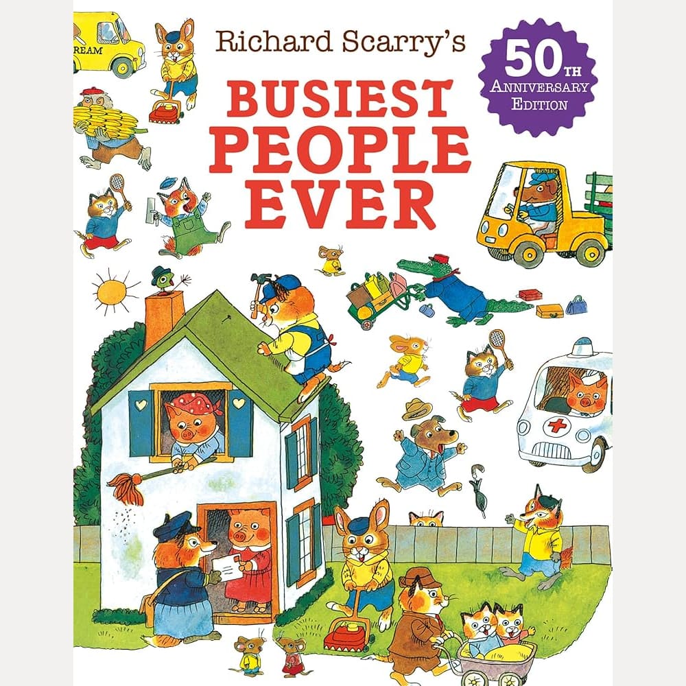 Busiest People Ever: Take a tour around Busytown and find out what people do all day in this illustrated children’s book classic cover image
