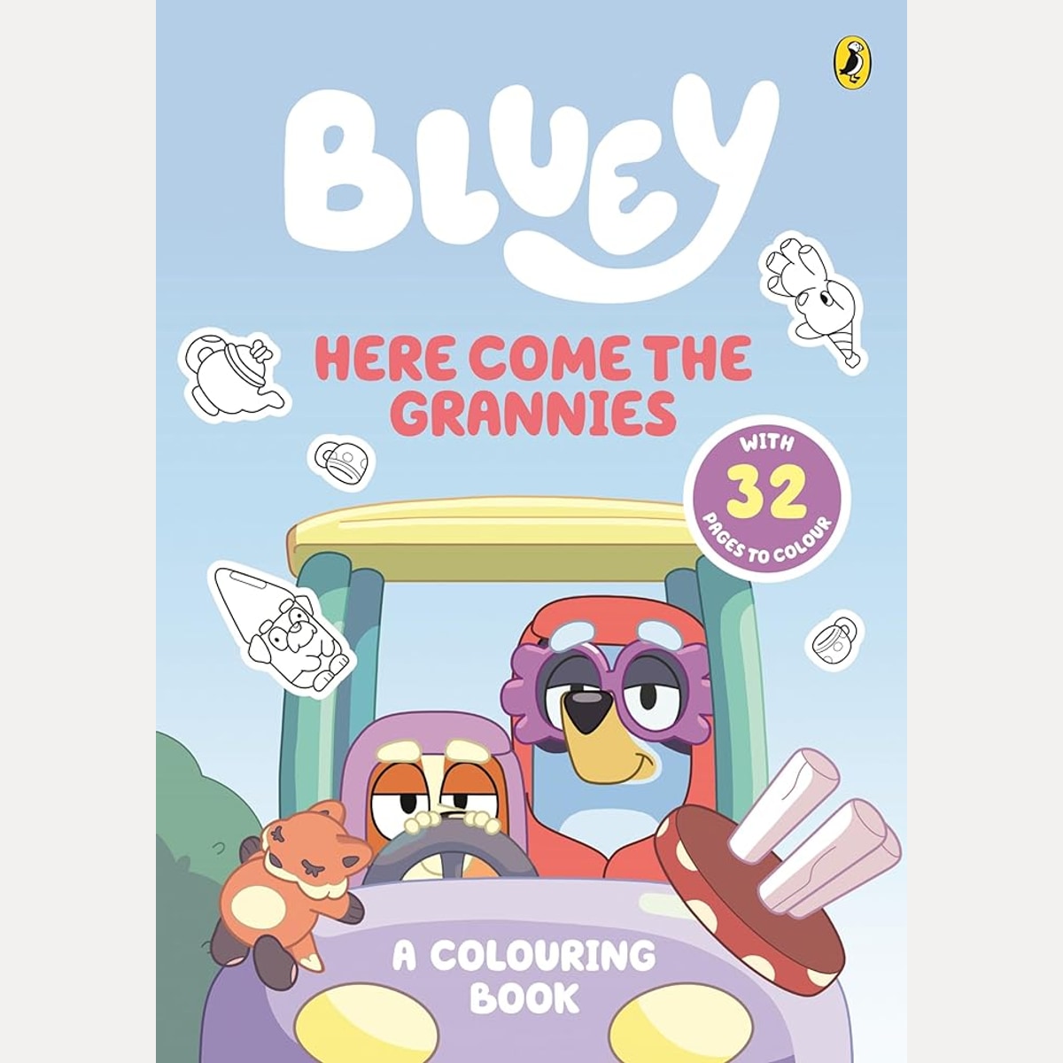 Bluey: Here Come the Grannies: A Colouring Book cover image
