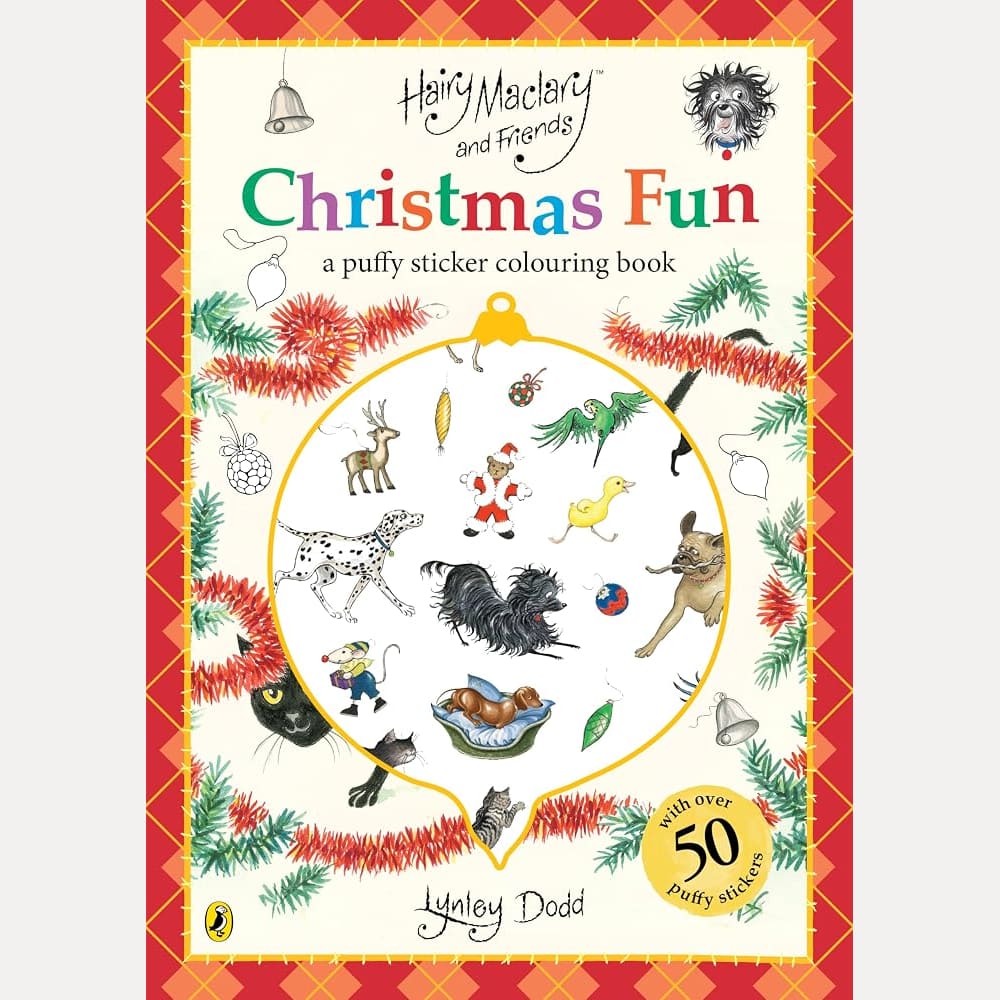Hairy Maclary and Friends Christmas Fun: A Puffy Sticker Colouring Book cover image