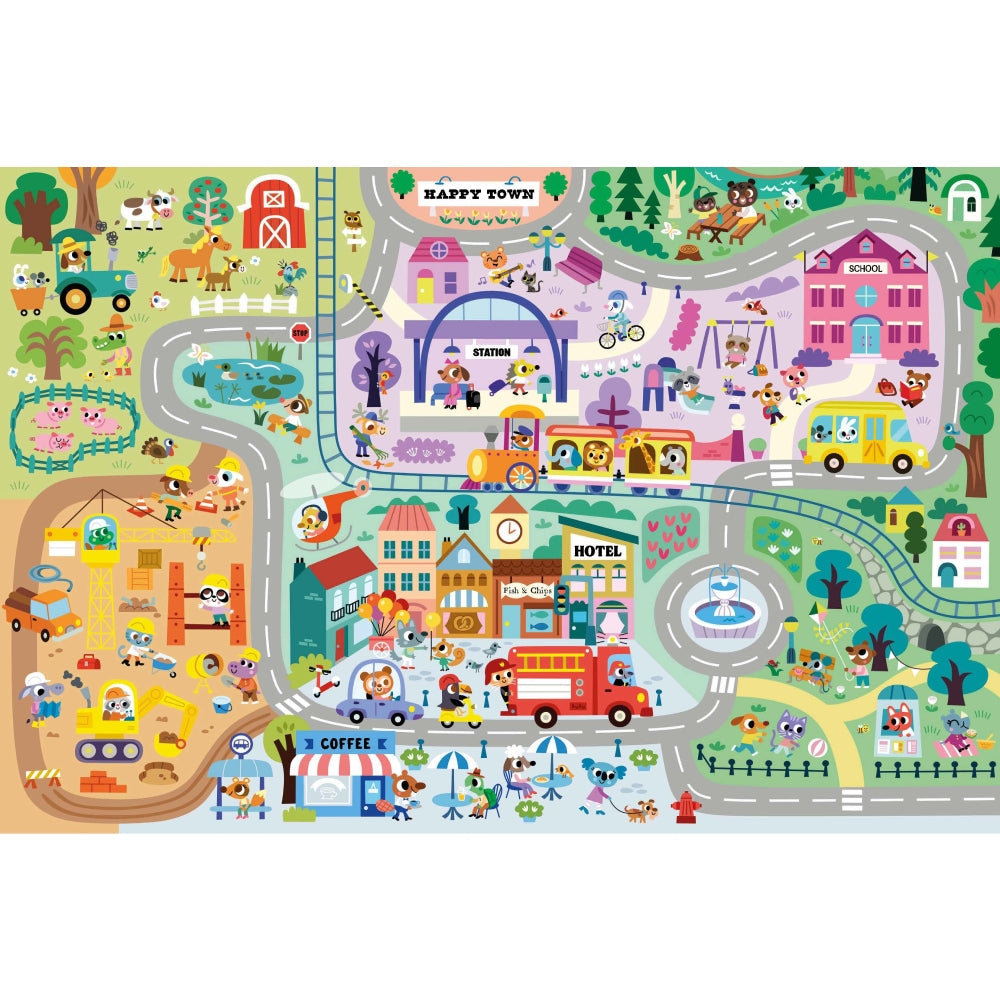 Happy Towns My Big Playbook Foldout Board Book