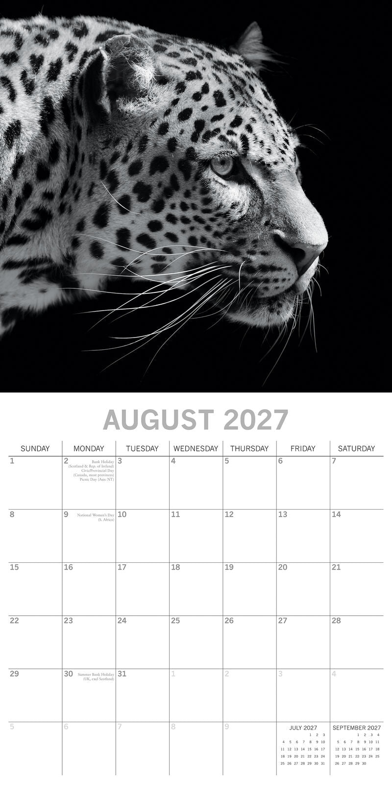 2027 Moments Wild Portraits Square Wall Calendar
