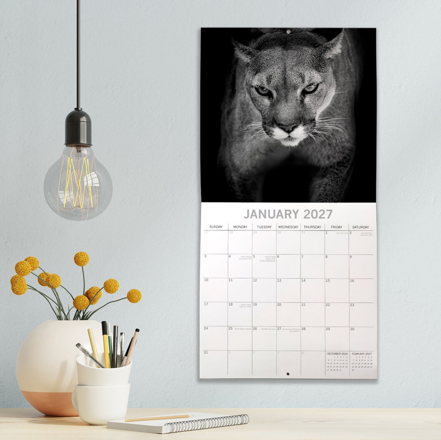2027 Moments Wild Portraits Square Wall Calendar