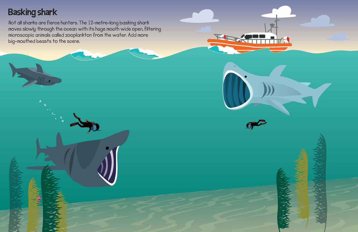 555 Sticker Fun Sharks Book